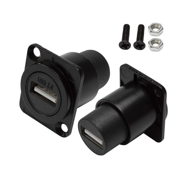 Math D USB 2.0 Panel Mount Connector Coupler