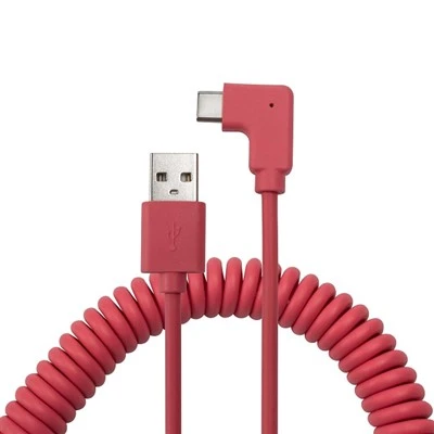 Ongl chwith/dde Coiled USB Math C Gwryw I USB 2.0 Cebl Tynadwy Gwryw