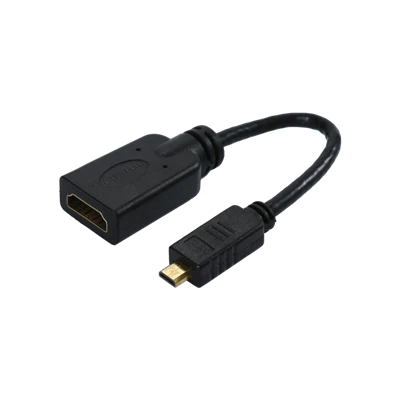 Micro HDMI Gwryw I HDMI Cebl Addasydd Benywaidd
